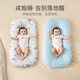 Betis crib mid-bed anti-jump baby bed removable and portable newborn bed removable and washable sleep aid 0-3 years old Cute rabbit travels shaping + slope pillow