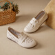 Kanglibi genuine leather soft sole mother shoes single shoes middle-aged and old comfortable and not tired leather shoes middle-aged and old young and non-slip women's shoes spring and autumn style 677 hole style beige soft sole soft surface very comfortable 39