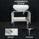
TOTO bathroom cabinet combination set LDSW753W integrated ceramic 75CM Zhijie basin small apartment pulling faucet (06-D) Black bathroom cabinet + faucet DL388C1S 75CM