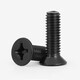 Sanqi Tiger Black 304 Stainless Steel KM Cross Counterhead Screw Plated Black Zinc Cross Slot Flat Head Screw Bolt B819 M2.5*12200 Pills