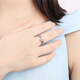 Yuan Shengfu's new PT950 exquisite rhombus imitation diamond platinum ring, women's large platinum fashion ring 4.31g