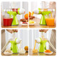 Jingyan manual juicer hand-pressed juicer household original juice machine small residue juice separation freshly squeezed fruit juice press artifact double port design juice + ice cream fruit green