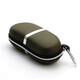 
MINCITY Large Zipper Glasses Case Anti-compression EVA Sun Glasses Zipper Case Silver White Strip Aluminum Hook Black + Glasses Cloth + Cleaning Liquid Large