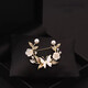 QUAMER gold store light luxury high-end floral butterfly mother-of-pearl brooch suit coat elegant corsage women's brooch