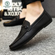 Woodpecker Oficial Horse Bit Loafers Summer New Style One Play One Play Beanie Shoes Business Black Breatable Sobre Cuero Zapatos YL-D831 Brown 41-Tamaño insignia de marca Auténtica Precios especiales Top Top Diez marcas
