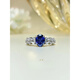Fat Donglai quality tanzanite ring fashionable 925 silver denier tanzanite blue inlaid with imported technology high carbon diamond essence tanzanite blue ring US size 5