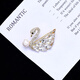 Oliveira French Olivera Pearl Brooch White Little Swan C8-1047
