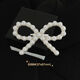 Suiyuxianyan new Hao stone diamond brooch bow tie pin anti-exposure fashion accessories design 5096 (37x57mm)