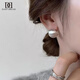 
DAISY DREAM silver metal brushed earrings for women 2025 new hot niche unique earrings light luxury high-end temperament earrings silver brushed earrings