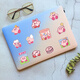 Netter Star Kirby Kirby Aufkleber Cartoon Mobile Aufkleber Tablette Wasserbecher Handkonto DIY kleiner Aufkleber wasserdichte Aufkleber zufällig 10