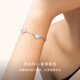 CRD Ke Laidi Spot Sparkling pt950 Platinum Four-leaf Clover Bracelet Women's Lucky Five Flowers Anniversary Gift 9.35g
