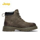 Jeep Boots masculinos Británicos Retro Martin Botas Midube Botas de trabajo Big Boot Boots Khaki