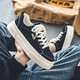 Xiao Xueling Canvas-Schuhe für Männer 2024 Sommer Neue Low-Top-Männerschuhe Paar koreanische vielseitige weiße Schuhe Männer lässige Schuhe Männer schwarz 42 (260 mm)