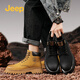 Jeep Big Yellow Boots Jeep High Top Martin Boots Schnürmodus vielseitige Arbeitsstiefel Herrenstiefel Motorrad Lederstiefel City Lederschuhe schwarz 41