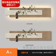 沙发背景墙挂画2024新款免打孔客厅装饰画感砂岩画侘寂风现 13962充电宝遥控款+仿真绿植 仿真绿植为随机赠送请以收到实