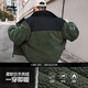 Li ning Fleece plus Fleece Strickjacke Paare Spring lose warmes Spleißen Retro-vielseitige Nachahmung Lamm Velvet Jacke Thymian Grün (841 Modelle) -3 2xl