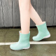 Huili Rain Boots Chaussures en extérieur à la mode pour femmes Chaussures en caoutchouc antidérapantes Bottes de pluie 13-1 Green 38