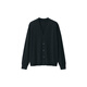 MUJI Men's Wool Washable High Gauge V-Neck Cardigan Men's Sweater Winter Men's Model AA0PFA4A Black L (175/100A)