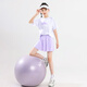 优优1点（Yoyo one）女童速干套装儿童夏季羽毛球儿童网球女孩跑步户外服中大童运动服 9922白+18426紫 120