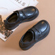 Lu Rang Song Children's Leather Shoes Boys and Girls Performance Shoes British Style Velcro Loafers Spring and Summer Children's Single Shoes Black Single 31 Size 19.3 cm long
