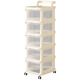 Jungle floor-standing storage rack trolley storage living room kitchen mobile multi-layer storage rack bedroom storage rack 5 layers