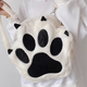 Yu Dingfu Plush Backpack Female Kitten Claw Girly Heart School Bag Large Capacity Student Backpack Cartoon Japanese Soft Girl Pain Bag White