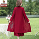Caiyang Hengyuan Xiangxi Mutter-in-Schwieger-Hochzeitsbankettkleid mit großer Größe Cheongsam Kleid Noble Neue Stil Frühling und Winter Mutter Hochzeitskleid 9277 Grün 2xl