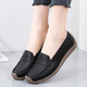 Mom's shoes spring and autumn super soft sole comfortable single shoes middle-aged and elderly women's shoes non-slip granny shoes ladies genuine leather beanie shoes black 37