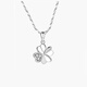 DL 1998 Fat Donglai same style new platinum pendant PT999 necklace for women summer four-leaf clover light luxury white l gold clavicle chain birthday PT950 lucky four-leaf clover necklace