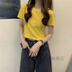 Shangqi versatile ultra-short and blood-sleeved clothes, white short-sleeved T-shirts for women in summer, high waist and navel-exposed short style 844 white XXL