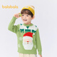 Balabala Kinderkleidung Mädchen Pullover Pullover Herbst und Winter Neue Jungen und Babys Kinder Weihnachtspullover Grüne Ton 00444 100 cm