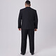 Xichen plus fat plus size suit jacket casual men's loose business suits look slim and large size fat man suit suit suit three-piece set black 4XL (190-210Jin[Jin equals 0.5 kg])
