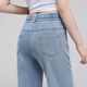 Cada verano jeans delgados de tenis para mujeres pantalones de pierna ancha pantalones rectos delgados 8006 azul 3xl