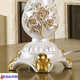 Schlafzimmer Schreibtisch Lampe Nacht Lampe Europäischer Stil Pastoral Retro Klassisches amerikanisches Weißes Wohnzimmerstudium Bester Hochzeitsgeschenk 9928a Clivia Golden Lampenschattenknopf Schalter