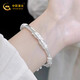 China Gold Butterfly Love Flowers Pure Silver 999 Solid Silver Bracelet Women's Silver Bracelet Children's Birthday Gift for Girlfriends and Besties 999 Pure Silver Butterfly Love Flowers Silver Bracelet