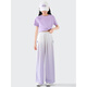 Pitt Pitt Girls Summer 2025 Nuevo set de verano para niños Nuevo estilo chino Set de dos piezas Summer Girls Internet Celebrity 15117 Gradiente Purple + 9922 White 160 cm