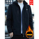JEEP SPIRIT plus velvet and thickened dad's winter cotton clothing jacket winter middle-aged men's cotton clothing middle-aged and elderly warm jacket JC7183B gray velvet thickened 3XL recommended 140-160Jin Jin equals 0.5 kg