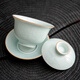 SUSHI CERAMICS Ru kiln egg green Sancai tureen can be opened to raise the gold thread, first kung fu tea set, tea bowl