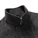 Sept vestes de loup collier masculin collier veste en laine d'hiver pour hommes en noir et blanc petit plaid en laine de vent de vent.