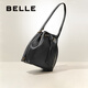 百丽（Belle）包包女2024新款质感休闲斜挎大容量单肩水桶包双肩包X7170DX4 啡色