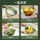 Sailotou rice washing sieve rice washing basin drain basket household multi-functional vegetable washing fruit basin y transparent three-color combination pack