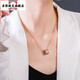 Chiying Biyun K gold small waist necklace for women AU750 color gold pendant clavicle chain Valentine's Day gift for girlfriend... 18K gold interlocking necklace
