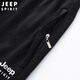JEEP SPIRIT Jeep sports suit men's sweatshirt spring and autumn men's casual running jacket two-piece set men's dark gray XL