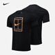 Nike Nike Tennis Uniform kurzärmeliges T-Shirt New Herren Runde Neck Sport T-Shirt Kulturelle Hemd bequem atmungsaktive Sportswear HF6218-010 [schwarz] s