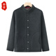 Fengxiao middle-aged and elderly men's velvet thickened knitted cardigan sweater dad warm clothes autumn and winter elderly grandfather winter coat dark gray 3XL (recommended 115-130 Jin Jin equals 0.5 kg)