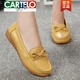 Cartelo Flat Women's Shoes. Cuir Soft Sole Breatchable Mother Chaussures Chaussures célibataires pour femmes Chaussures de bœuf de grande taille Sole Sole Casual Enceinte Women's Chaussures 6629 Grey Hollow 39