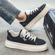 Xiao Xueling Canvas-Schuhe für Männer 2024 Sommer Neue Low-Top-Männerschuhe Paar koreanische vielseitige weiße Schuhe Männer lässige Schuhe Männer schwarz 42 (260 mm)