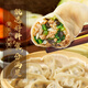CP Zhengda Pilz drei frische gedämpfte Knödel 690 g Packung 30 Knödel, Knödel, gebratene Knödel, Hotpot -Zutaten, Frühstück