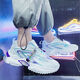 Brand Herrenschuhe Sportschuhe Laufschuhe Herrenschuhe 2024 Frühling Neue vielseitige trendige lässige Laufschuhe Junge koreanische Stil Teenager Herrenschuhe x9920 Weiß Lila 37