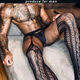 Long Night Man jugando pijama sexy y ropa interior para la seducción especial de la seducción de hombres THong de tres puntos Expuesto por el seno expuesto
